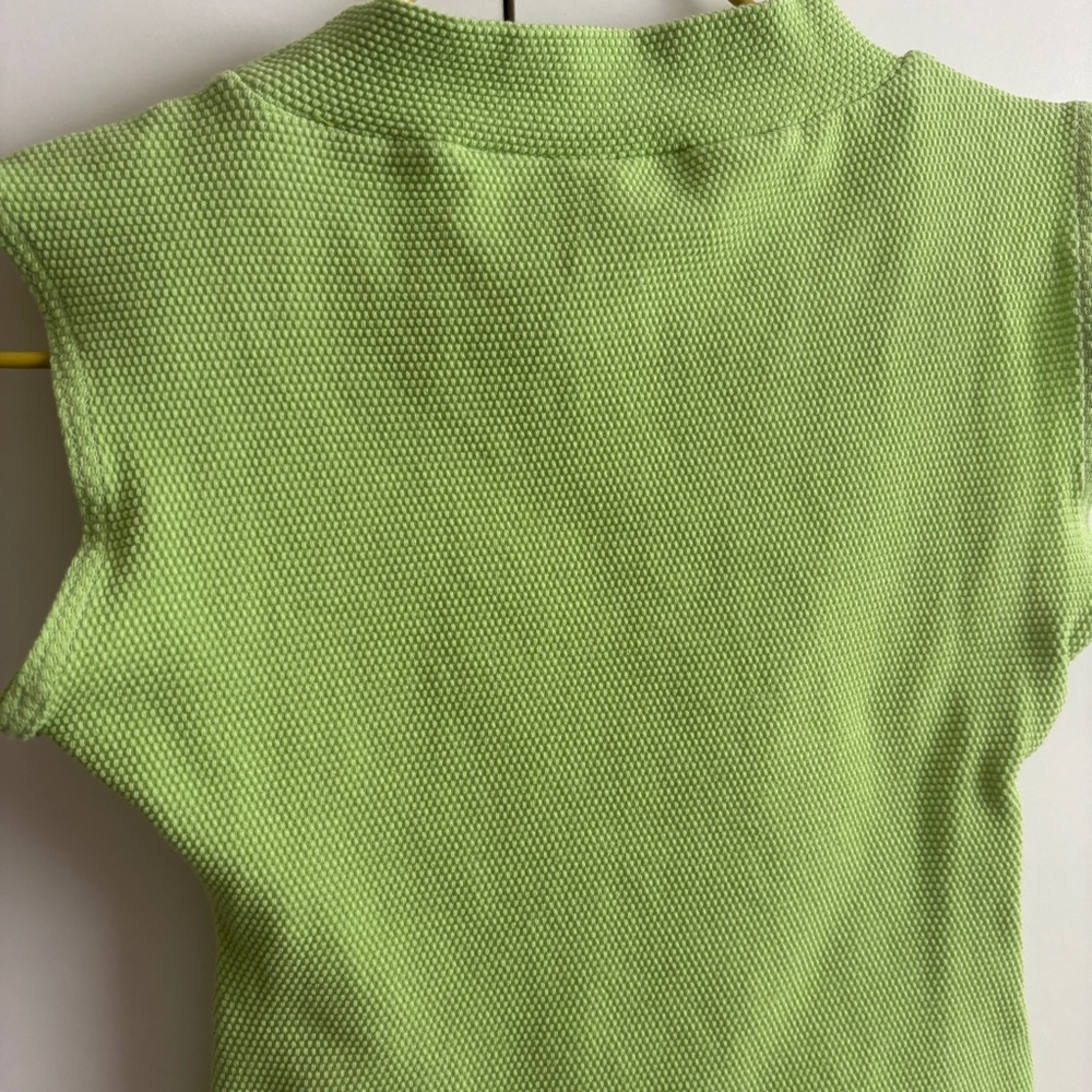 Vintage Apple Green Waffle Crop Top - Picture 8 of 11